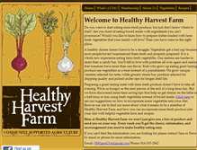 Tablet Screenshot of healthyharvestfarmcsa.com
